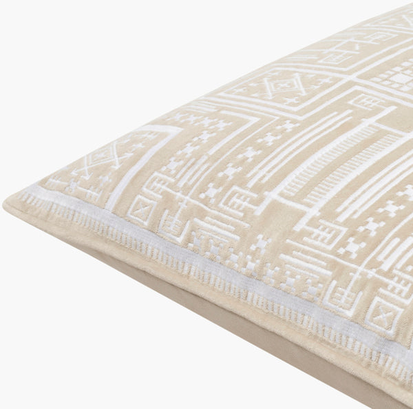 Surya Camaxtli 18"X18" Global Style Accent Pillow – Vibrant Cotton Decor For A Stunning Living Space! Beige Cotton,Cotton Cax004-2222p