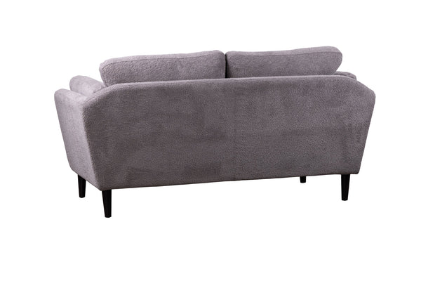 Porter Designs Porter Marley Boucle Fabric Loveseat In Soft Gray - Chic Contemporary Design With Flared Arms Gray Fabric 01-168-02-3574