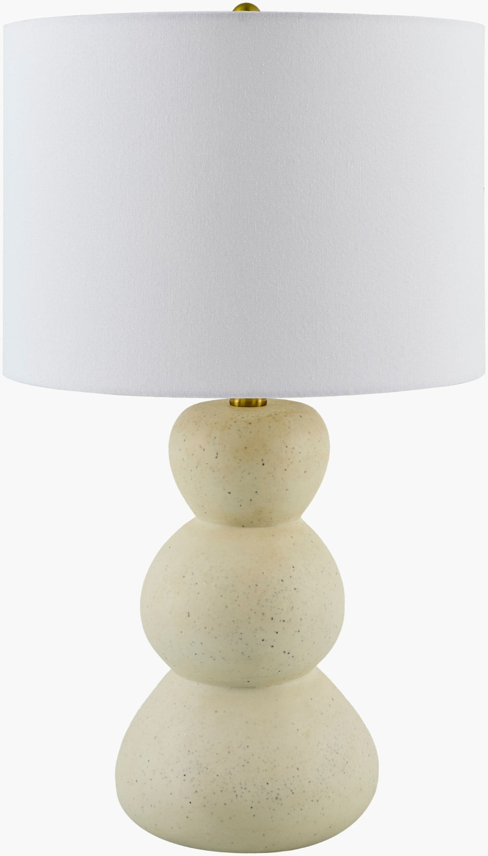 Livabliss Cayey Rustic Resin Table Lamp with Linen Shade for Farmhouse Bedroom Decor CAY-001