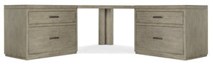 Hooker Furniture Linville Weathered Mink 72” Credenza With Lockable Lateral Files, Pendaflex-Ready Storage And Display 85.00 L x 85.00W x 30.00H 6150-10938-85