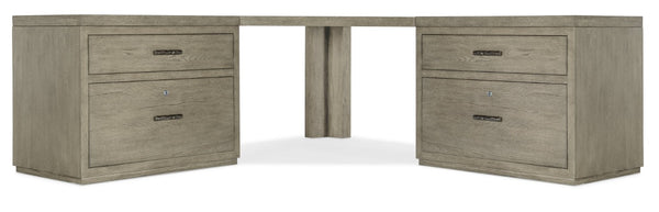 Hooker Furniture Linville Weathered Mink 72” Credenza With Lockable Lateral Files, Pendaflex-Ready Storage And Display 85.00 L x 85.00W x 30.00H 6150-10938-85