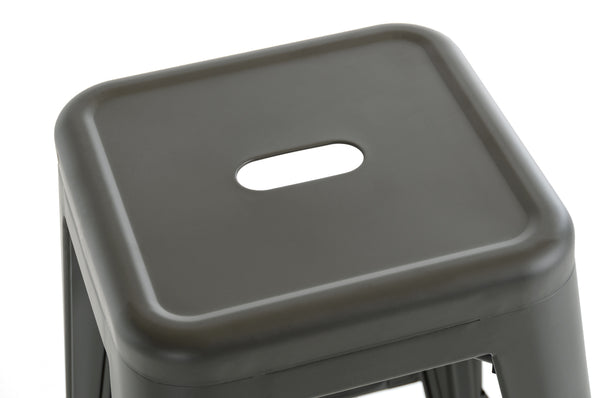 Vig Furniture Dink Modern Grey Metal Bar Stool Set Of 4 – Stylish, Stackable Design With Ventilated Comfort! Grey  Vgcbt-5825-gry