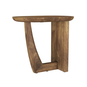 English Elm Oval Mango Wood Accent Table – Sculpted Brown Design For Modern Living Room, Entryway & Den Use B016P384762-GIGA