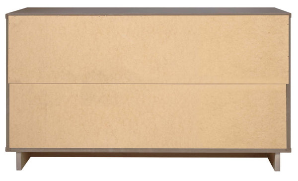 English Elm Granville 55" Modern Dresser In Light Gray With 6 Drawers, Gold Hardware & Textured Design Elegance B365S00091