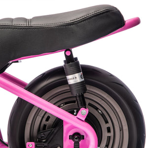 English Elm 24v300w Kids Electric Muscle Motorcycle with Dual Suspension Wide Eva Tires and Twist Throttle Pink W1578P382508