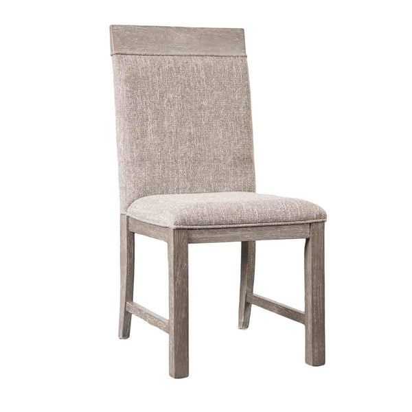 English Elm Transitional Westerham Arm Chair Set of 2 — Dark Cherry wood, upholstered comfort, gold-capped legs elegance Gray,Stone Gray 42 L x 22 W x 20 H B2741P406977