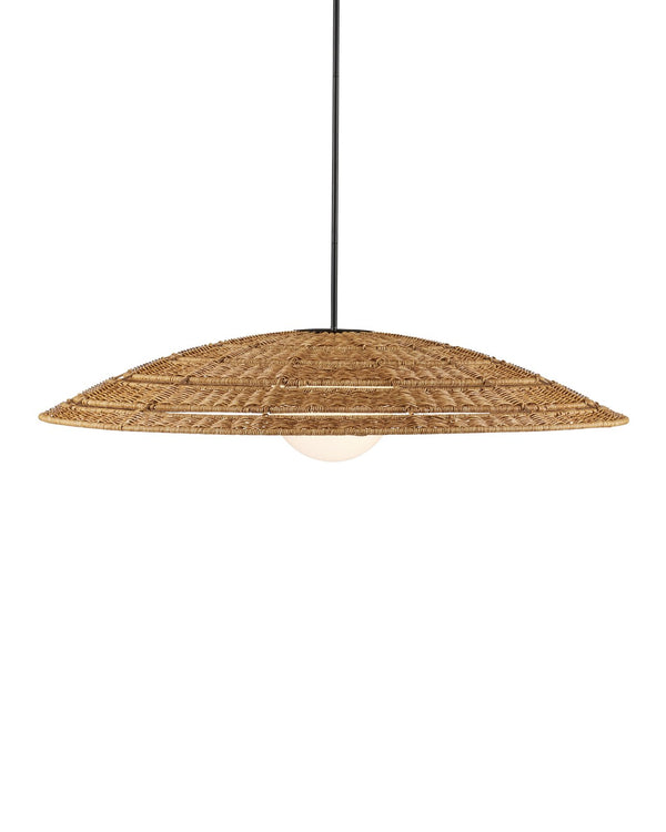 Currey & Company Barbary Small Outdoor Pendant Light – Hand-woven Wicker Design For Stylish Patios And Porches Natural All,Weather Wicker ,Metal ,Glass 9500-0018-currey-company