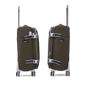 English Elm Softside Expandable Spinner Luggage Set Four Piece Lightweight Travel Collection Sage Green T3292P343901