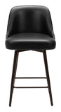 Keppel Swivel Counter Stool Black & Bronze 109973 Zuo Modern