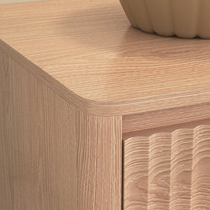 English Elm 9 Drawer Mid Century Wood Dresser Low Profile Matte Finish Bedroom Storage Cabinet Natural W409S00012