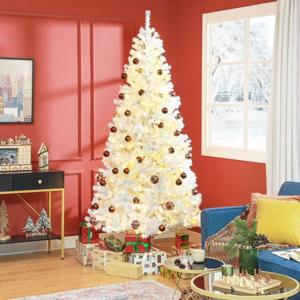 English Elm Homcom 7.5' Prelit Christmas Tree - Lifelike Douglas Fir With 500 Warm White Leds & 1346 Tips! W2225P249689