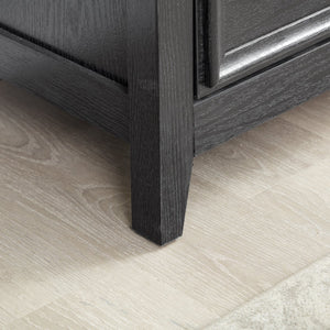 English Elm Modern 5 Drawers Dresser with Smooth Glide Drawers, Stylish Metal Handles & Unique Stable Feet Organizer for Bedroom and Living Room Storage (45.87"L x 20.08"W x 11.03"H) Black W2275P149804