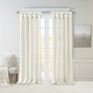 English Elm Twist Faux Silk Lined Window Curtain Panel 50x108" with Twist Tab Top, Luxurious Sheen & Privacy White 2.95 L x 10.04 W x 9.06 H B03598089