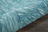 Nourison Linked LNK01 Handmade Hand Tufted Borderless Design Indoor Only Modern Coastal, Nautical & Beach Rug Marine, Marine 100% Wool 99446384201