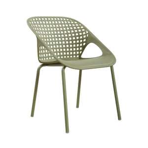 English Elm Eldred Outdoor Stackable Dining Chairs Set of 2 Uv Resistant Patio Seating Sage Green N776P390454G