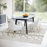 Maxine Dining Chair White & Gold 109714 Zuo Modern