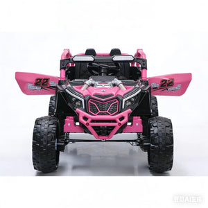 English Elm 24v Kids Ride on Utv with Parental Remote Independent Suspension and Bluetooth Audio Magenta W3662P456698