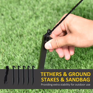 English Elm Homcom 7-Foot Halloween Inflatable Reaper Ghost Pumpkin – Led Yard Decor For Spooky Fun Nights! W2225P229472