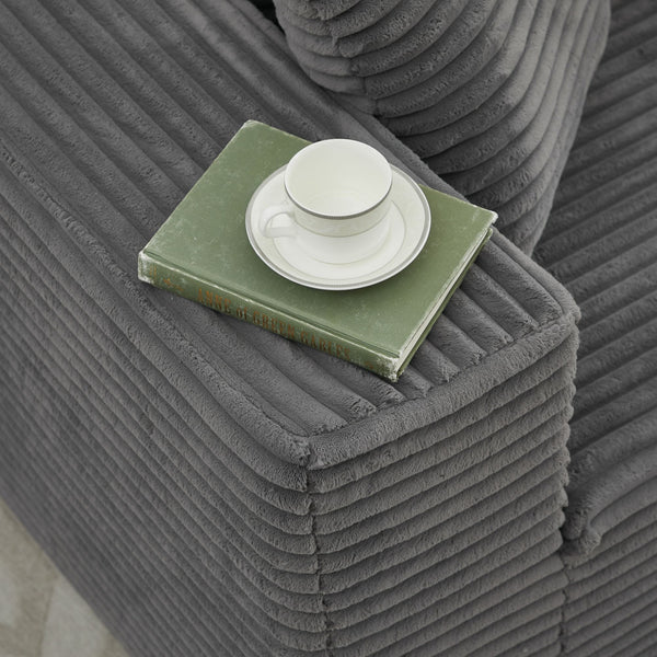 English Elm 106" Cloud Sectional Couch - Modular L-Shape With Right-Facing Chaise, Plush Corduroy, No Assembly! W1143S00022