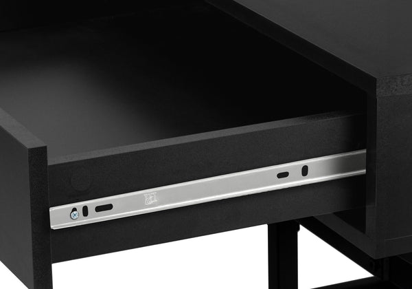 English Elm Computer Desk For Home Office - Modern Black Laminate & Metal, Space-Saving With Storage Drawers B2710P219842