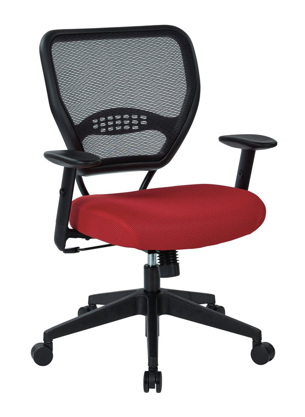 OSP Home Furnishings Professional Mesh Back Manager Chair with Lumbar Support Padded Seat and Synchro Tilt 5500-9
