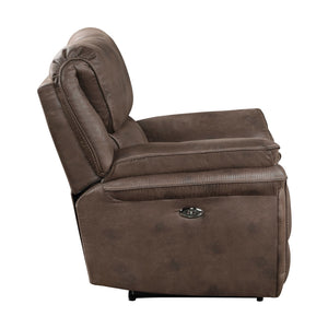 English Elm Plush Power Recliner with Usb Port Microfiber Upholstery and Solid Wood Frame Support B011P229987