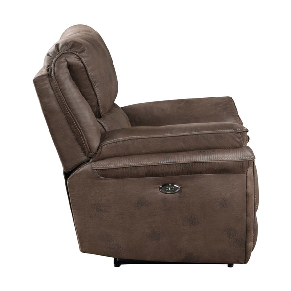English Elm Plush Power Recliner with Usb Port Microfiber Upholstery and Solid Wood Frame Support B011P229987