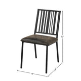 English Elm Brown and Black Slat Back Side Chair (Set Of 2)