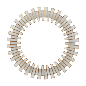 Glasdele Round Mirror - Elegant Antique Brass Edging with Frosted Glass, Perfect for Contemporary Spaces