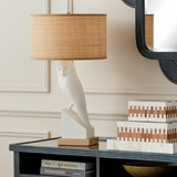 Snowy Owl White Table Lamp
