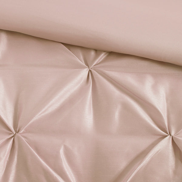English Elm 7 Piece Tufted Comforter Set In Soft Blush - Cal King, Cozy Bedding With Decorative Pillows & Shams B03597046