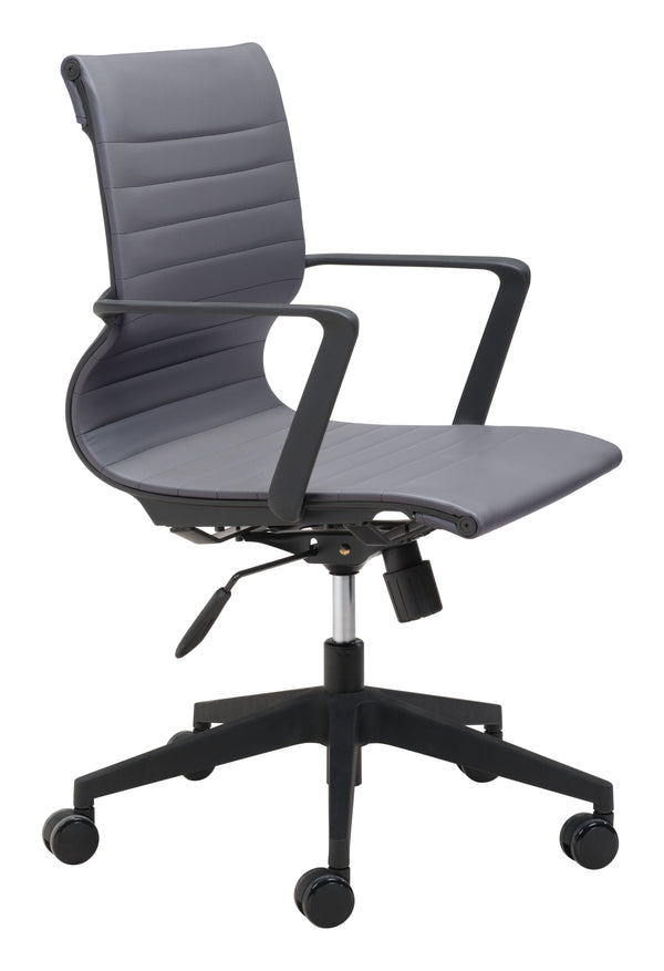 Zuo Modern Stacy Modern Office Chair In Dark Gray - Ergonomic Design With Rolling Base & Locking Tilt Feature Gray 100% Polyurethane,Steel,Nylon 110961-zuo-modern