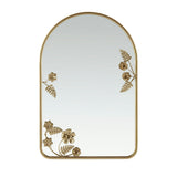 Madison Park Adaline Glam/Luxury Arched Metal Floral Wall Mirror MP95F-0360 Gold