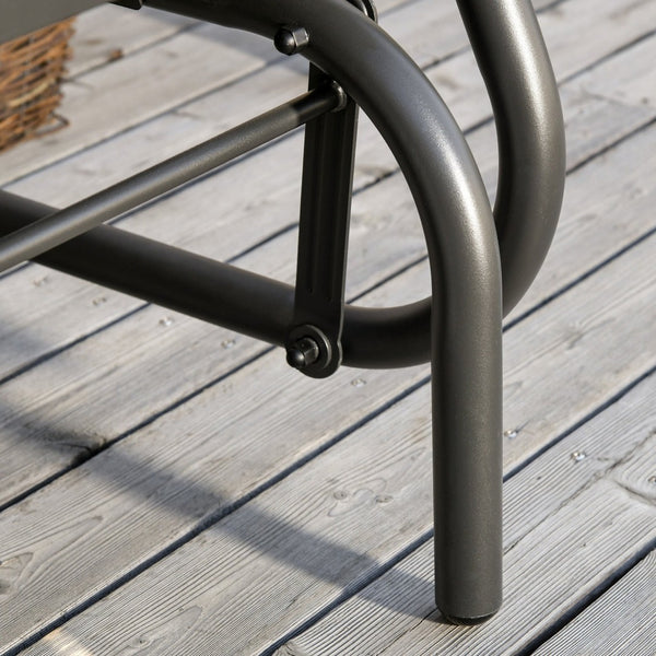 English Elm Outsunny Outdoor Glider Swing Chair – Durable Metal Frame With Breathable Mesh For Patios & Gardens W2225P217101-GIGA