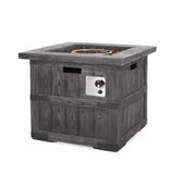 Christopher Knight Home® - Noble House - Finethy Outdoor 40,000 Btu Lightweight Concrete Square Fire Pit