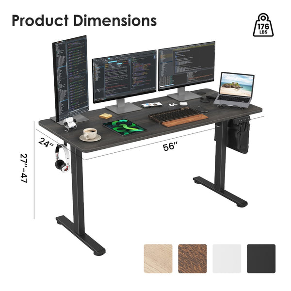 English Elm Stary Electric Standing Desk - Adjustable Height Sit-Stand Solution For Home Office Comfort & Style T3623P339396-GIGA