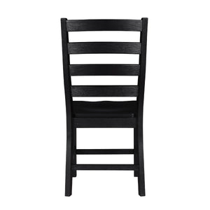 English Elm Reddy Ladder Back Wood Dining Chairs Set of Two Farmhouse Style with Oak Grain Detail B056P417035