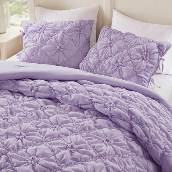 English Elm 3PCS Plush Microfiber Full/Queen Comforter Set with Hypoallergenic Poly Fill and Soft Shams Purple 16.93 L x 12.99 W x 6.69 H B035P366526