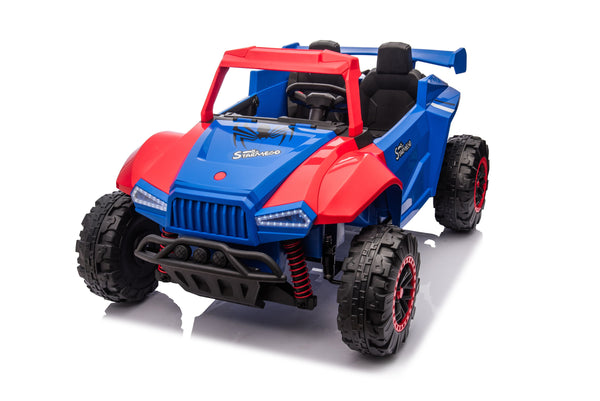 English Elm 24v Two Seat Kids Off Road Utv with 800w Four Wheel Drive and Full Suspension Blue+Red W1620P347623