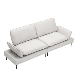English Elm Woven 2-Seater Sofa 89" Wide Upholstered Polyester Blend, Solid Wood Frame, Metal Legs, Modern W1658S00059