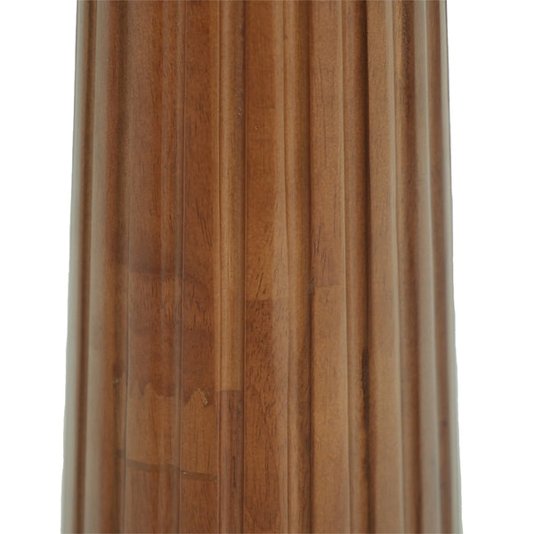 English Elm Modern Round Dining Table - Elegant Sintered Stone Top With Wooden Legs & Gold Base For 2 People W1535S00573