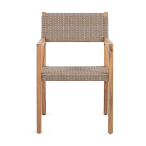 English Elm Christopher Knight Home® - Outdoor Dining Chairs Set of 2 with Acacia Wood Frame & PE Wicker, 400lb Capacity, Modern Patio Style N779P251251L