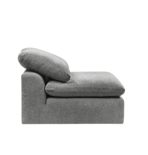 English Elm Naveen Gray Linen Modular Sectional Sofa with Ottoman — Customizable 7-Piece, Plush Foam Seats, Wooden Frame Comfort B2726S00084