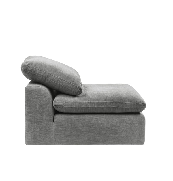 English Elm Naveen Gray Linen Modular Sectional Sofa with Ottoman — Customizable 7-Piece, Plush Foam Seats, Wooden Frame Comfort B2726S00084