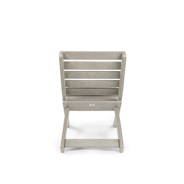 English Elm Grandcourt Recycled Hdpe Outdoor Folding Chair with Marine Grade Hardware for Patio Use Sand B2745P409675