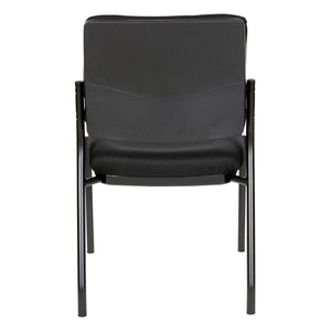 OSP Home Furnishings Padded Armless Visitor Chair with Lumbar Support Stackable Seating for Modern Offices 83720-231