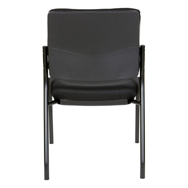OSP Home Furnishings Padded Armless Visitor Chair with Lumbar Support Stackable Seating for Modern Offices 83720-231