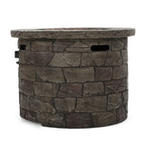 Christopher Knight Home® Noble House Medieval 35” Circular Mgo Fir Pit-40,000 Btu.