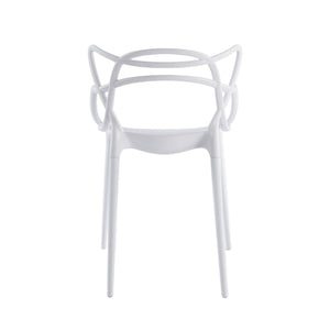 English Elm 1+4,5pieces Mid-century Dining Set White Mdf Top Tapered Metal Legs Seats Six W3766S00010