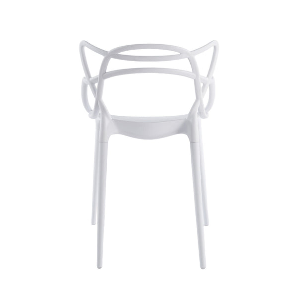English Elm 1+4,5pieces Mid-century Dining Set White Mdf Top Tapered Metal Legs Seats Six W3766S00010